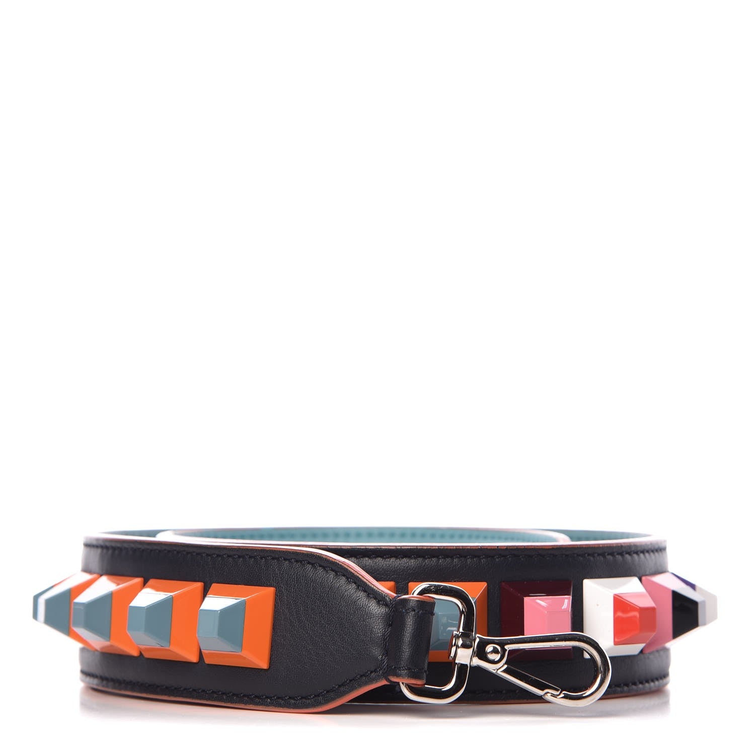 Fendi Calfskin Studded Strap You Navy Multicolor 1 of 3