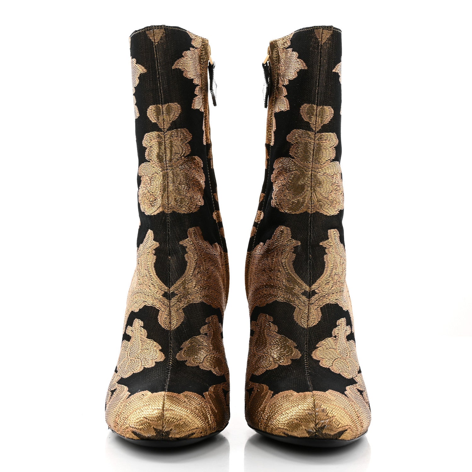 Louis Vuitton Jacquard Silhouette Ankle Boots 39 Gold Black 2 of 9