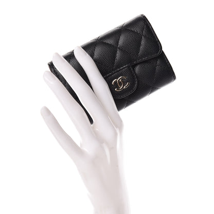 Chanel Caviar Quilted Classic 4 Key Holder Wallet Black 2 of 9