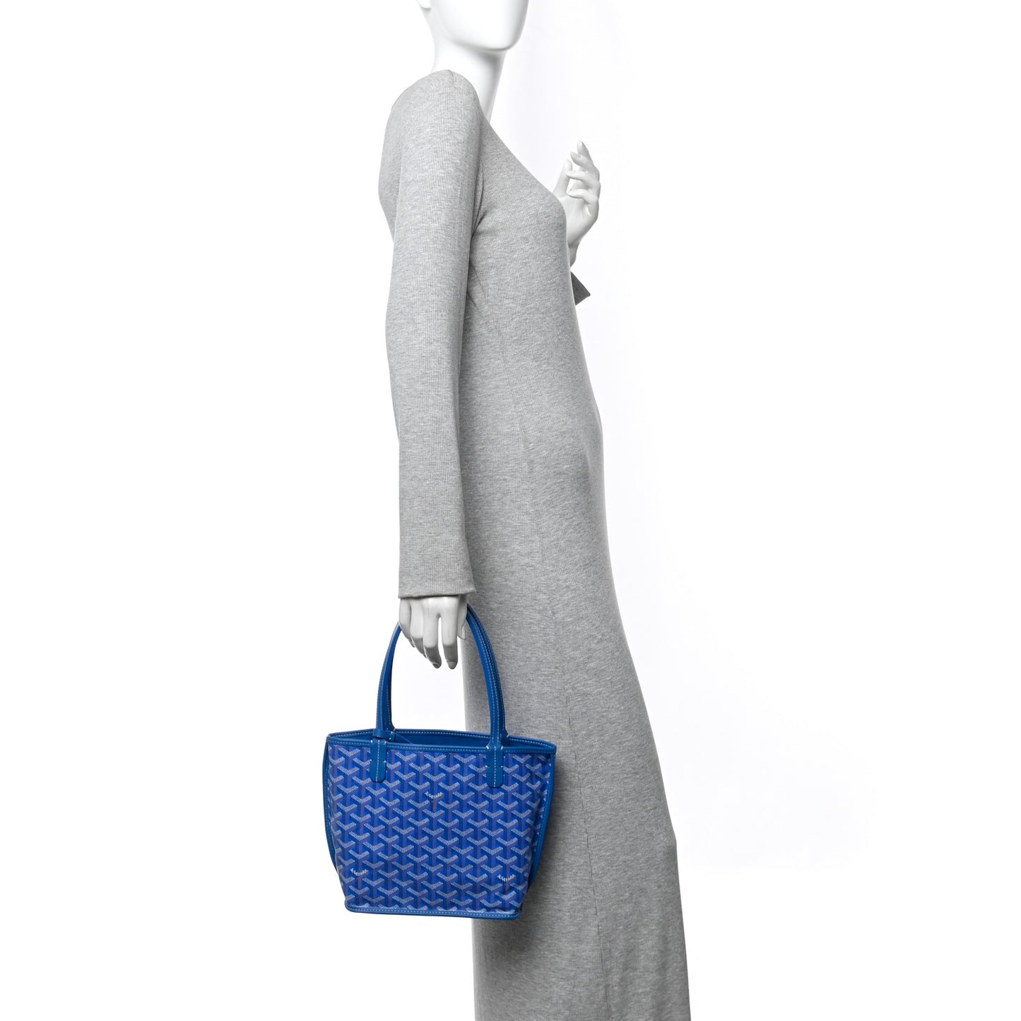 Goyardine Reversible Mini Anjou Sky Blue