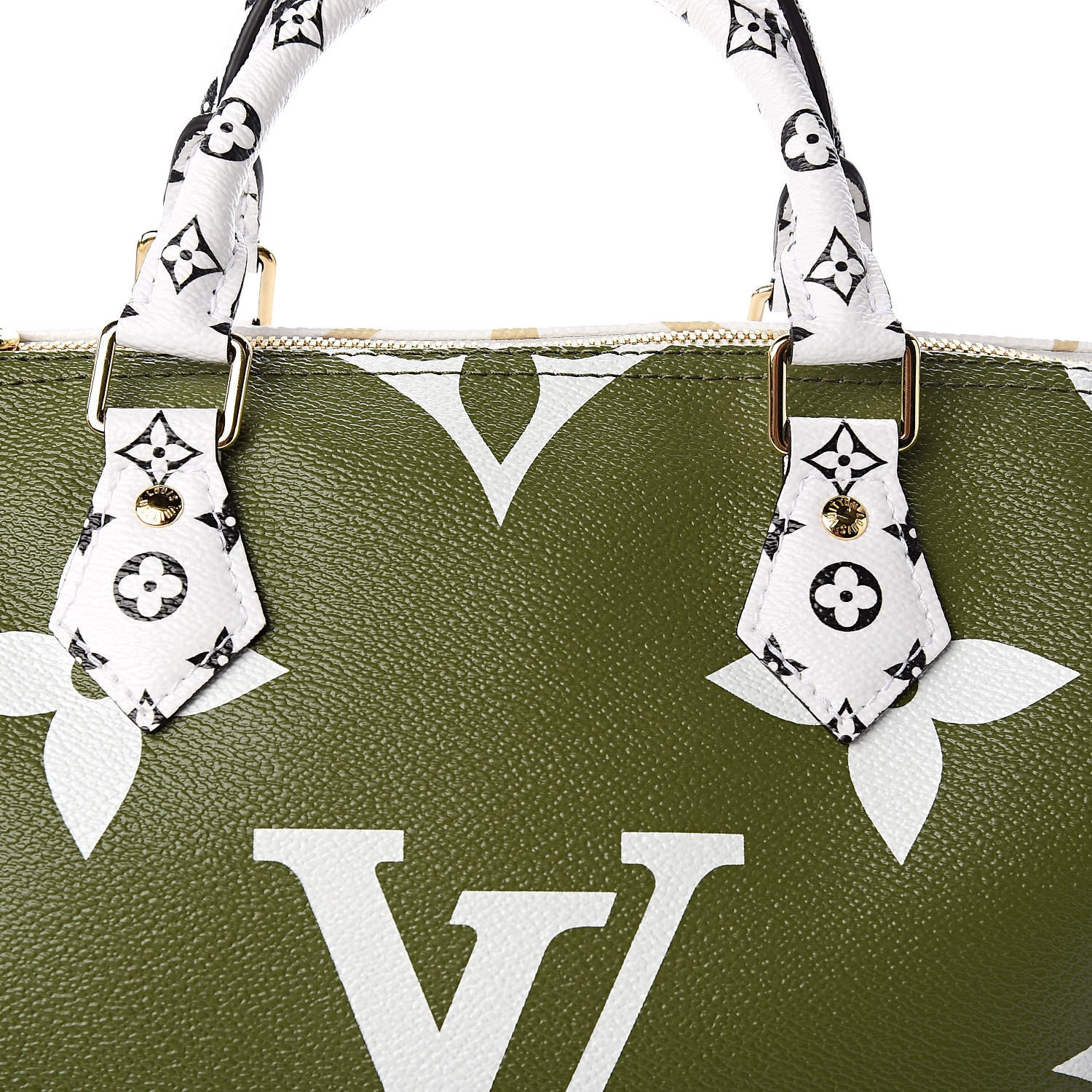 Louis Vuitton Monogram Giant Speedy Bandouliere 30 Kaki Beige 9 of 10