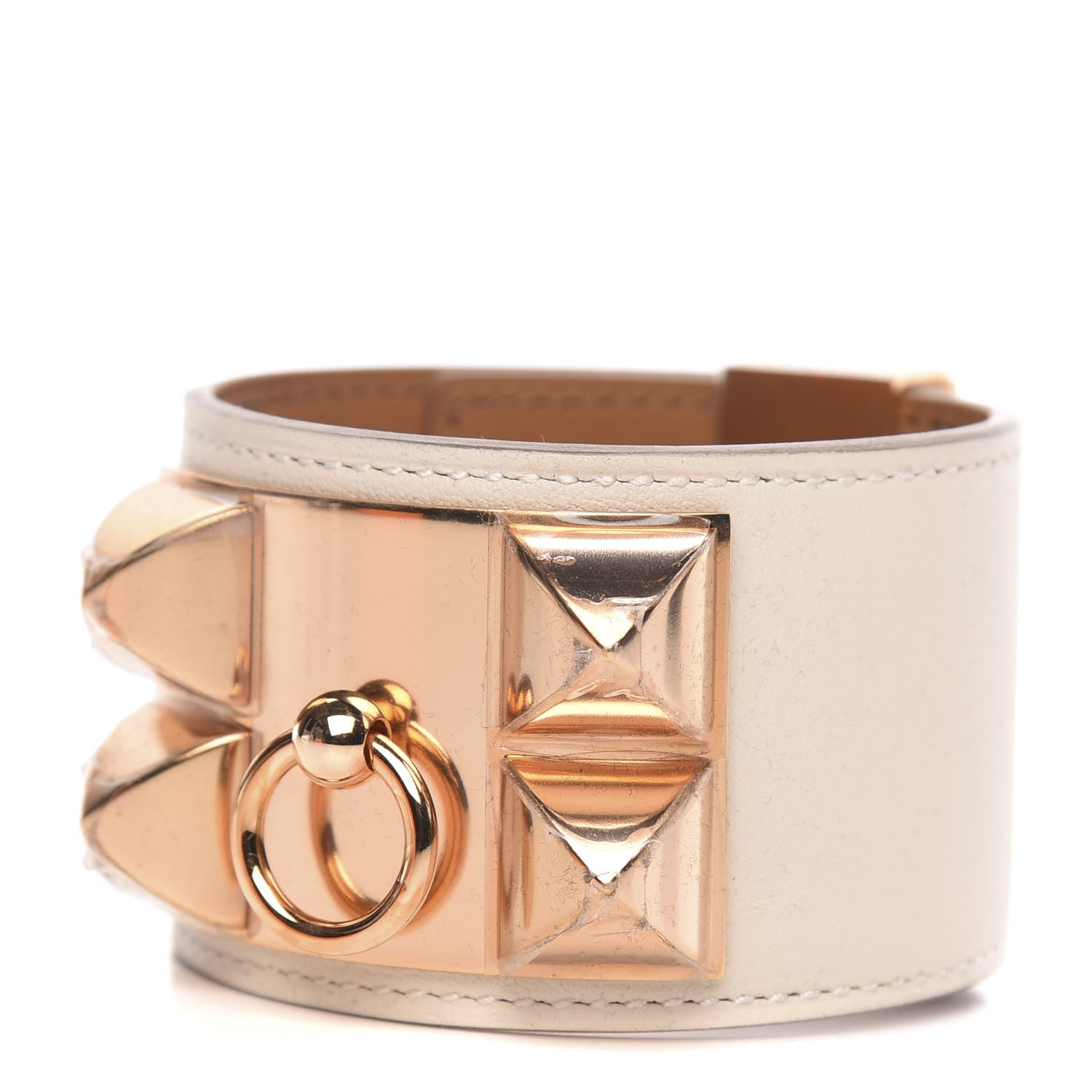 Hermes Swift Collier de Chien CDC Bracelet S Craie 1 of 7