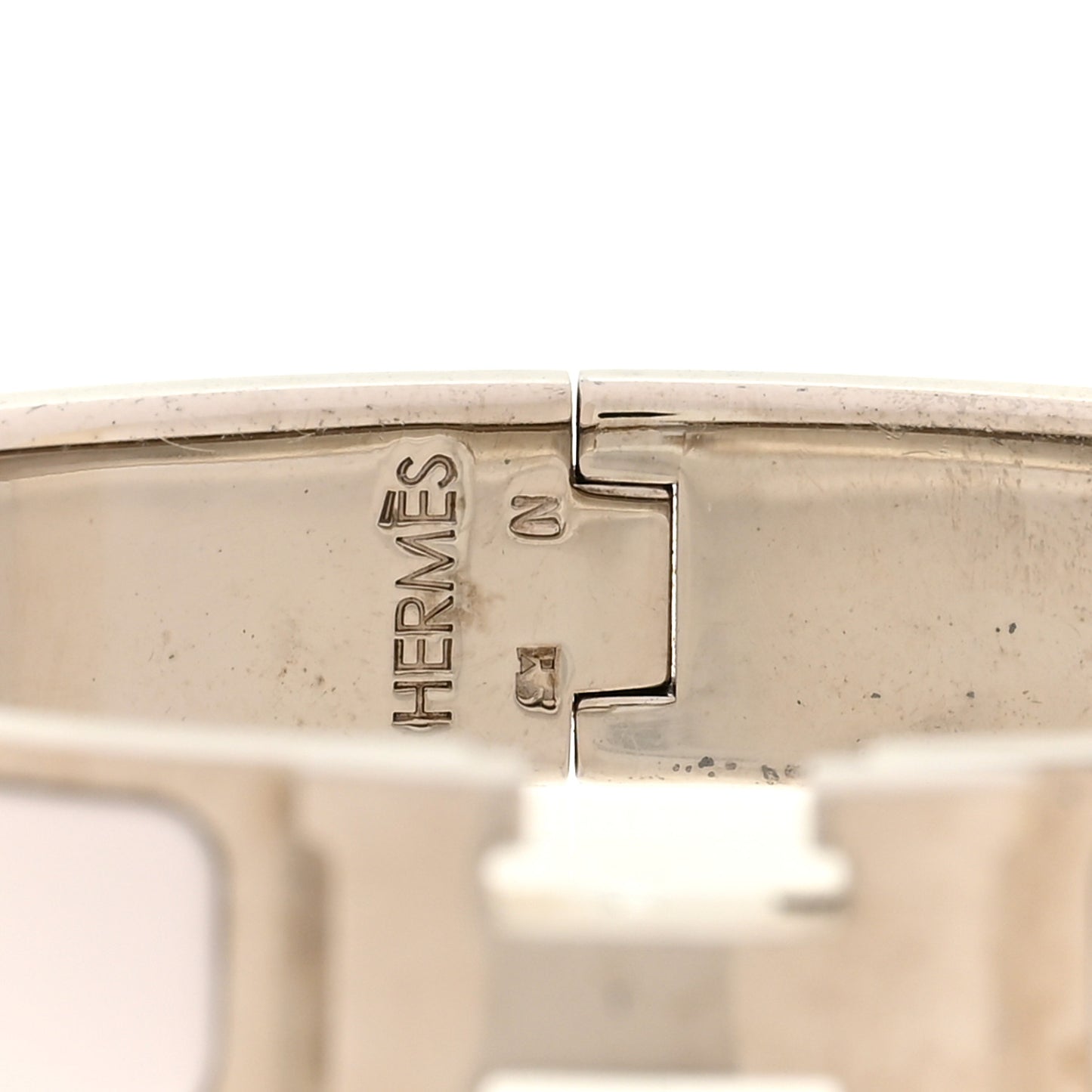Enamel Narrow Clic Clac H Bracelet PM White