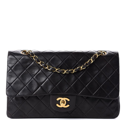 Chanel Lambskin Quilted Medium Double Flap Black 1 of 10