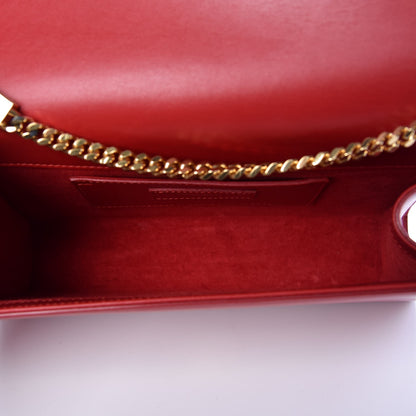Saint Laurent Smooth Calfskin Medium Classic Monogram Kate Tassel Satchel Lipstick Red 5 of 6