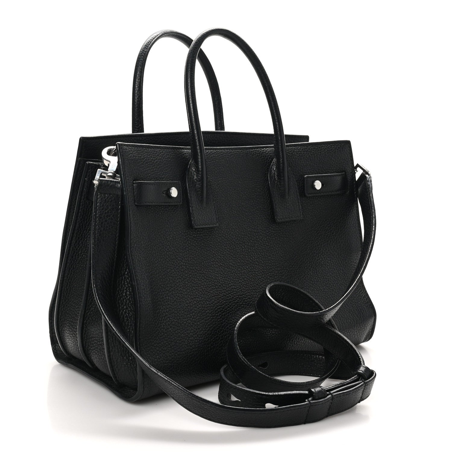 Saint Laurent Grained Calfskin Baby Sac De Jour Souple Black 3 of 11
