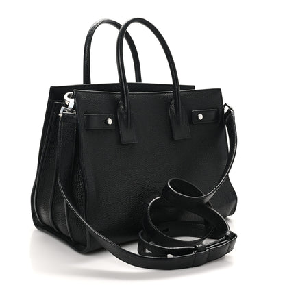 Saint Laurent Grained Calfskin Baby Sac De Jour Souple Black 3 of 11