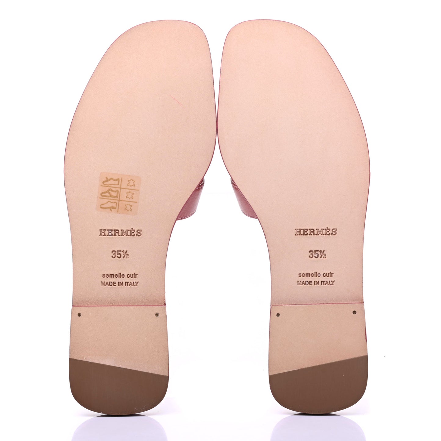 Goatskin Oran Sandals 35.5 Rouge Blush