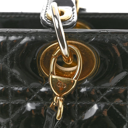 Christian Dior Patent Cannage Large Lady Dior Black 15 of 16