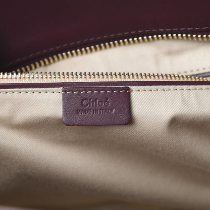 Chloe Smooth Calfskin Embossed Tao Zipped Tote Burnt Brown 5 of 10