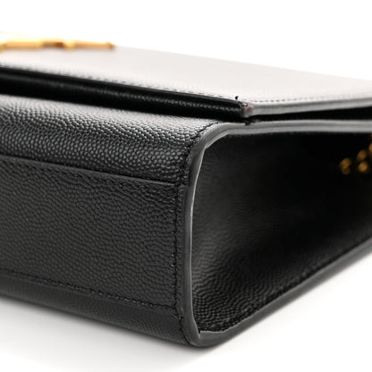Saint Laurent Grain De Poudre Classic Monogram Kate Tassel Chain Wallet Black 11 of 12