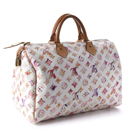 Louis Vuitton Watercolor Aquarelle Speedy 35 White 3 of 11