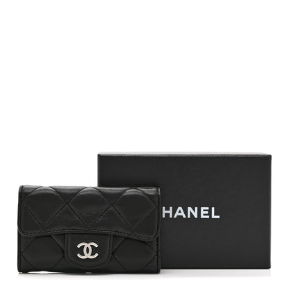 Chanel Lambskin Quilted 6 Key Holder Black 9 of 9