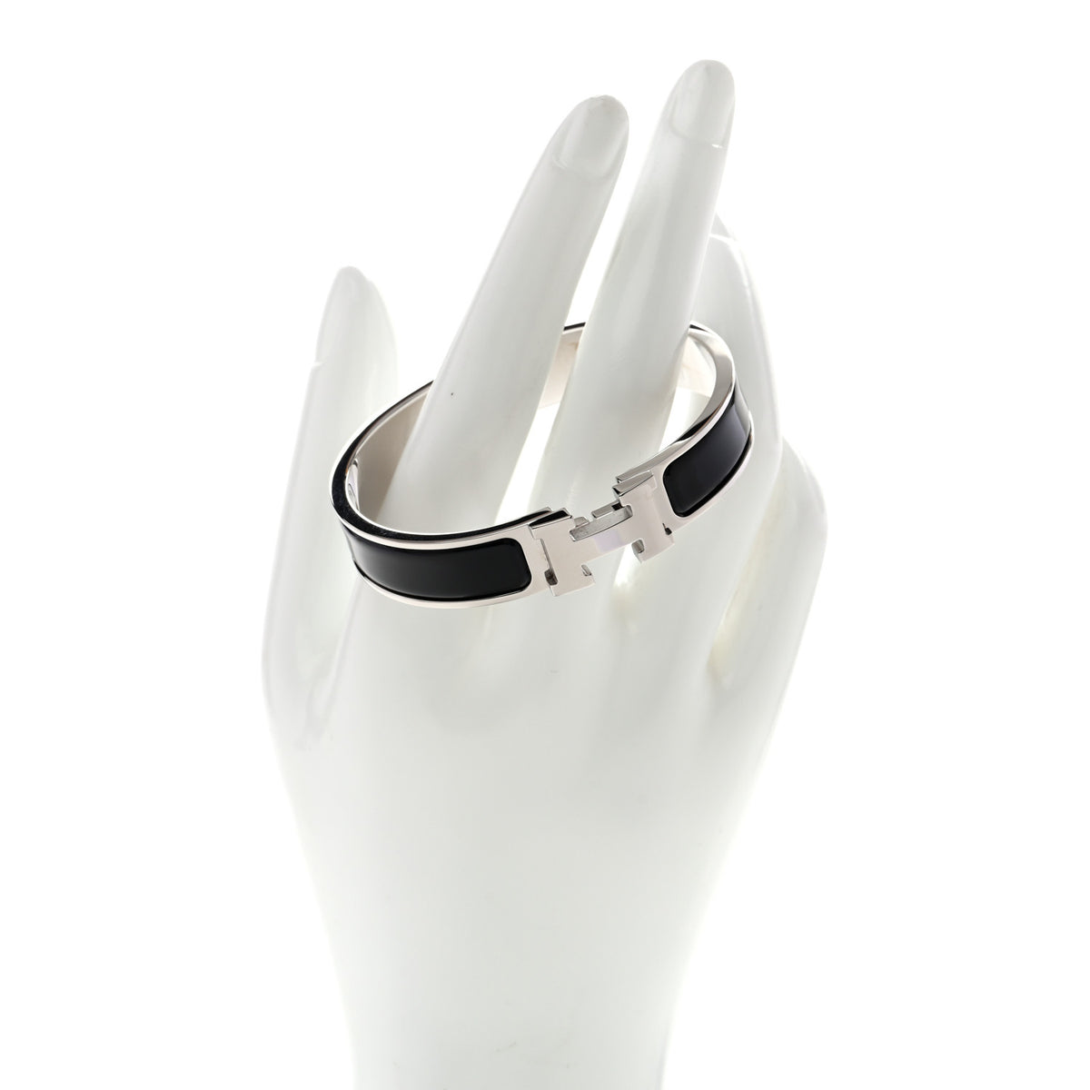 Hermes Enamel Narrow Clic Clac H PM Bracelet Black 2 of 4