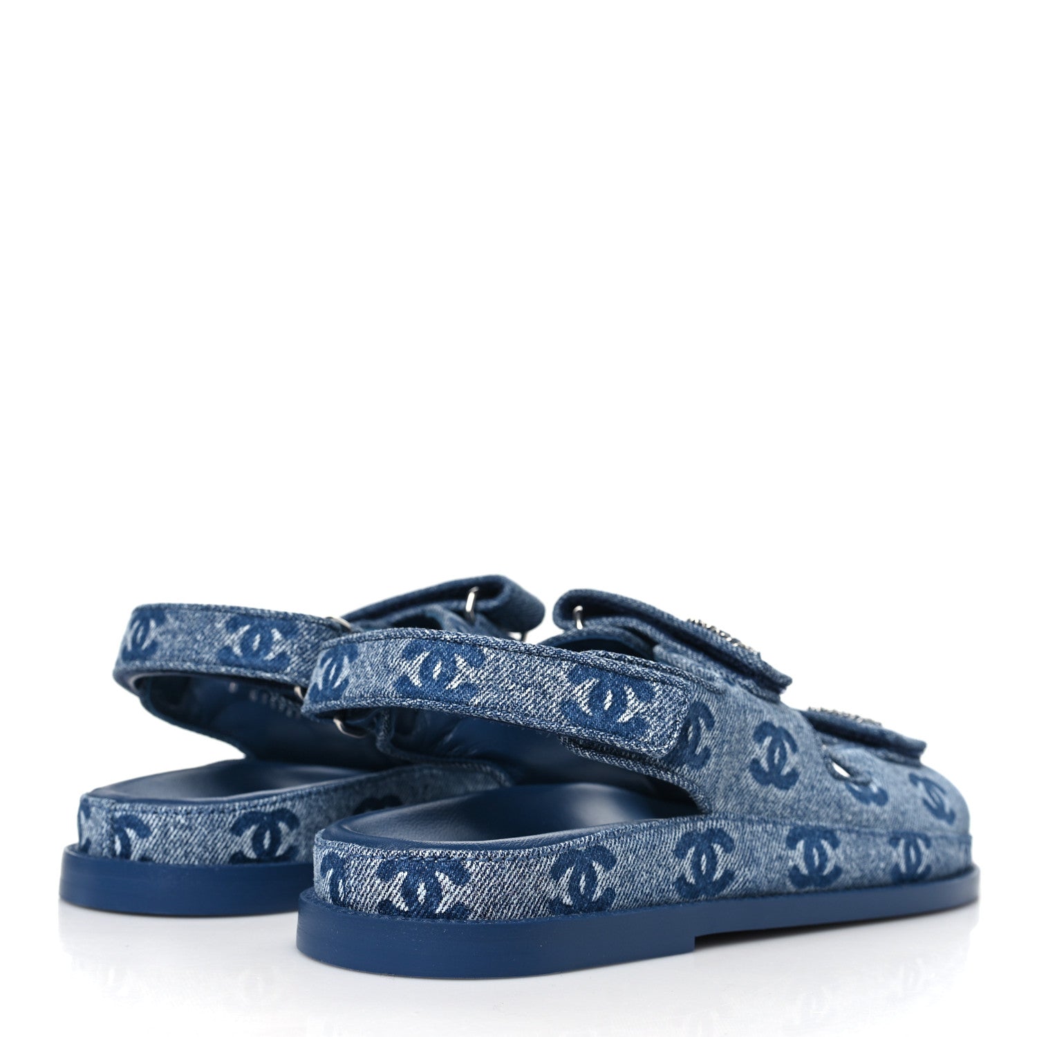 Chanel Denim CC Dad Sandals 39 Light Blue 4 of 9