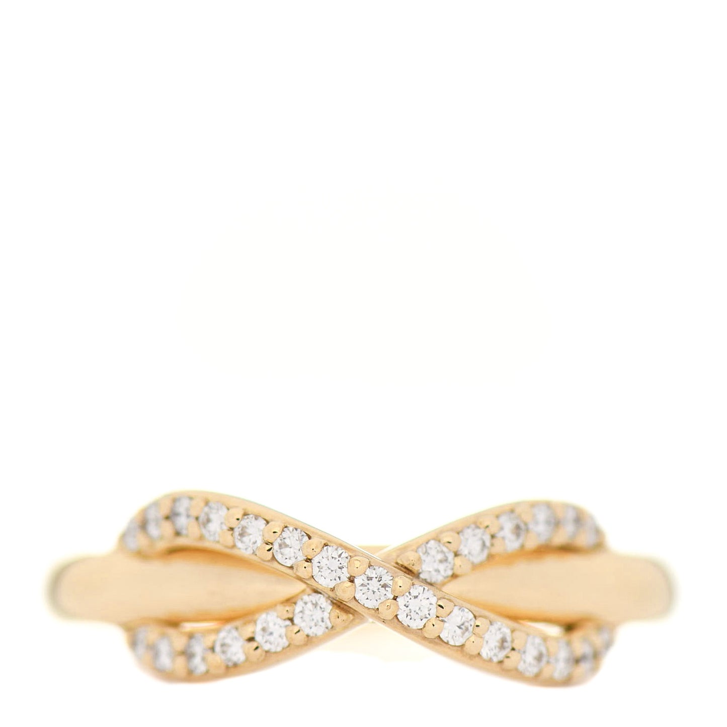 18K Yellow Gold Diamond Infinity Ring 53 6.25