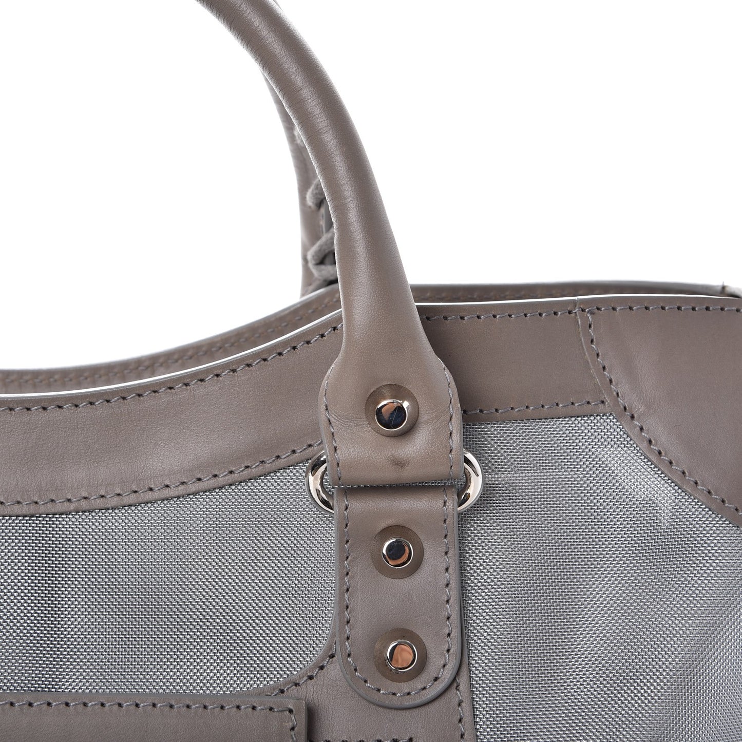 Technical Mesh Vegetable Calfskin Classic Silver Hardware City Gris Ardoise Gris Pyrite