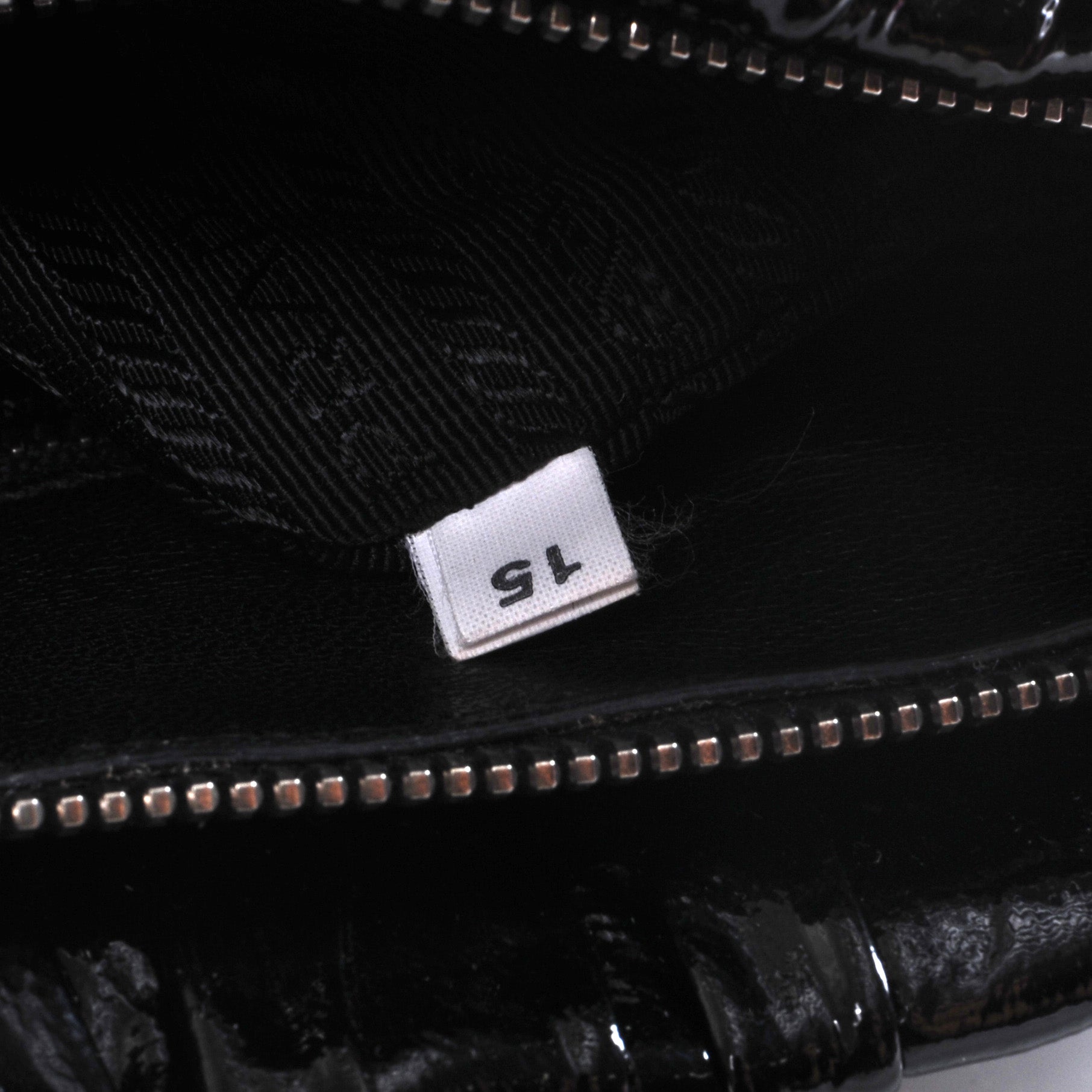 Prada Vernice Gaufre Tote Black 8 of 8