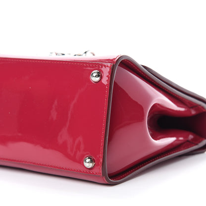 Dolce & Gabbana Patent Small Monica Top Handle Bag Dark Pink 8 of 11