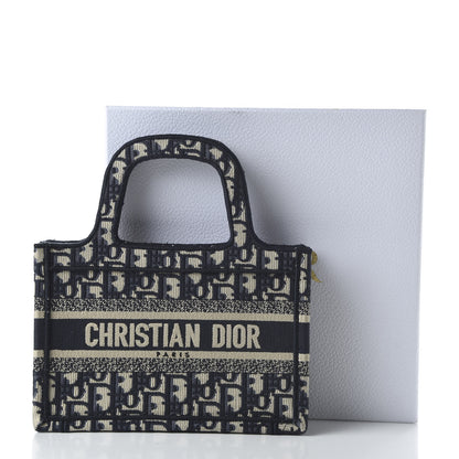 Christian Dior Oblique Mini Book Tote Blue Multicolor 9 of 9