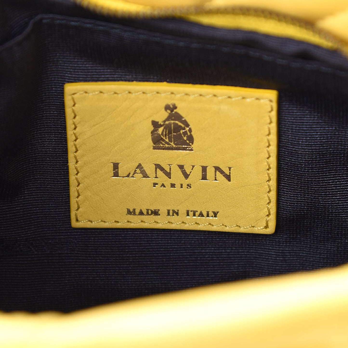 Lambskin Quilted Small Happy Shoulder Bag Yellow