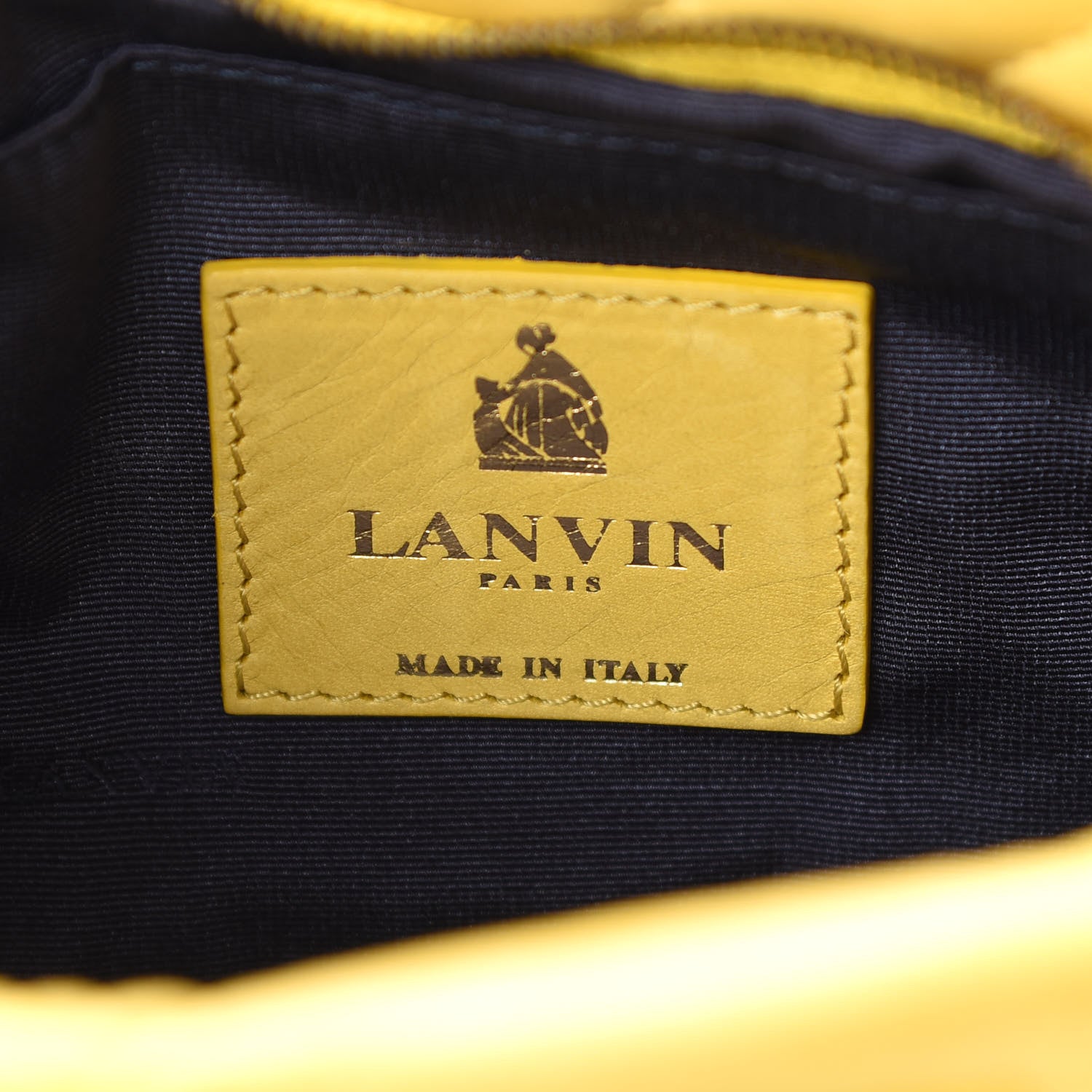 Lanvin Lambskin Quilted Small Happy Shoulder Bag Yellow 6 of 9