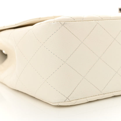 Chanel Caviar Quilted Jumbo Single Flap White 9 of 14