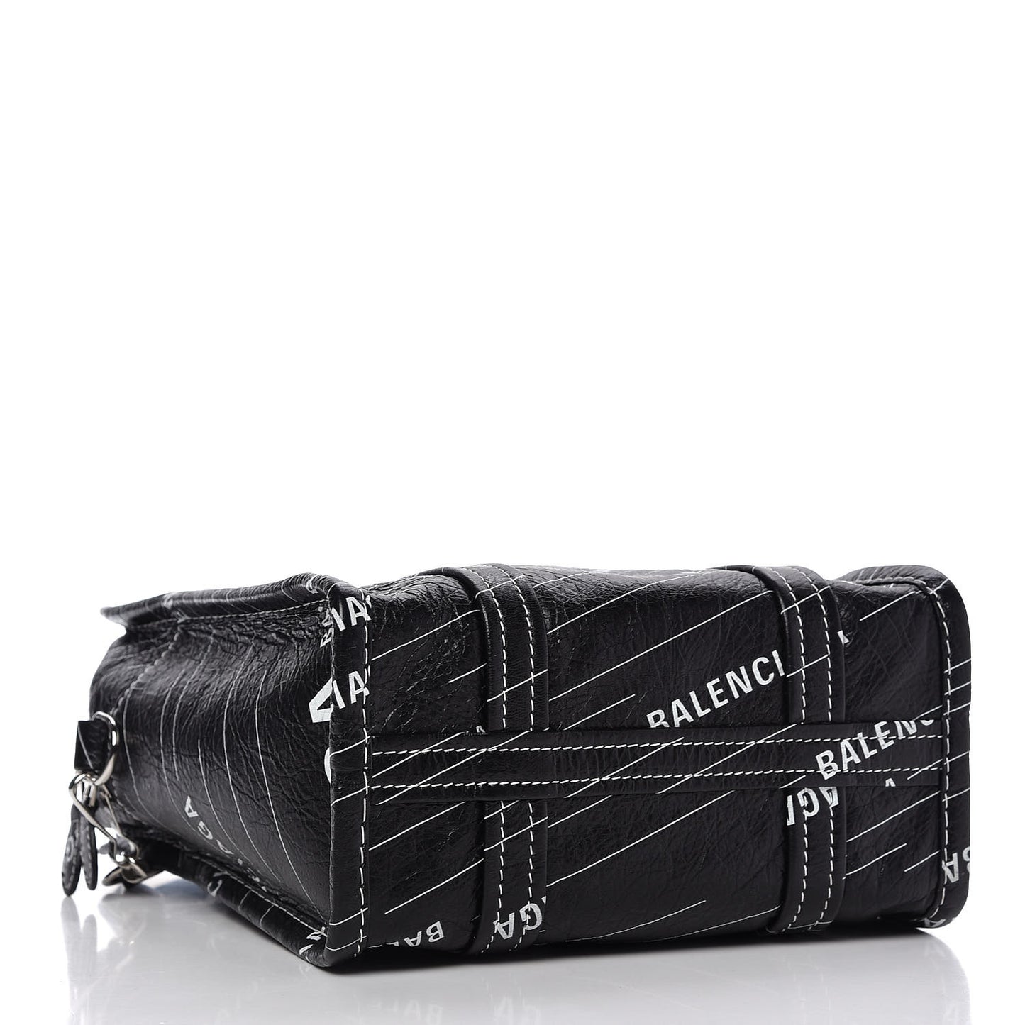 Agneau Arena Logo Multicolor Print XS Bazar Shopper Tote Black White