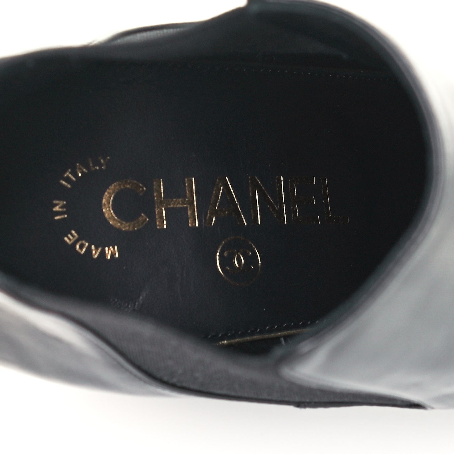 Lambskin Pearl CC Ankle Boots 37.5 Black