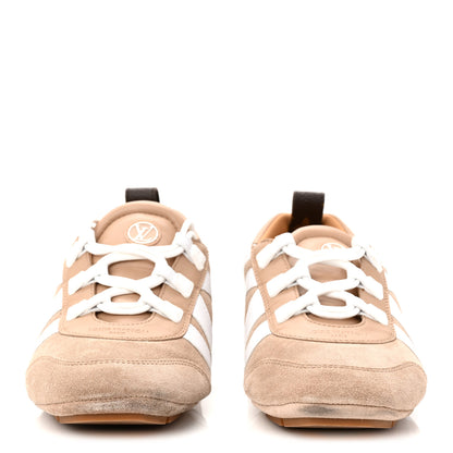 Louis Vuitton Suede Calfskin LV Sneakerina 37.5 Hazelnut Brown 3 of 10