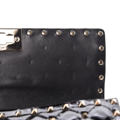 Valentino Garavani Patent Rockstud Spike Wallet on Chain Black 9 of 11