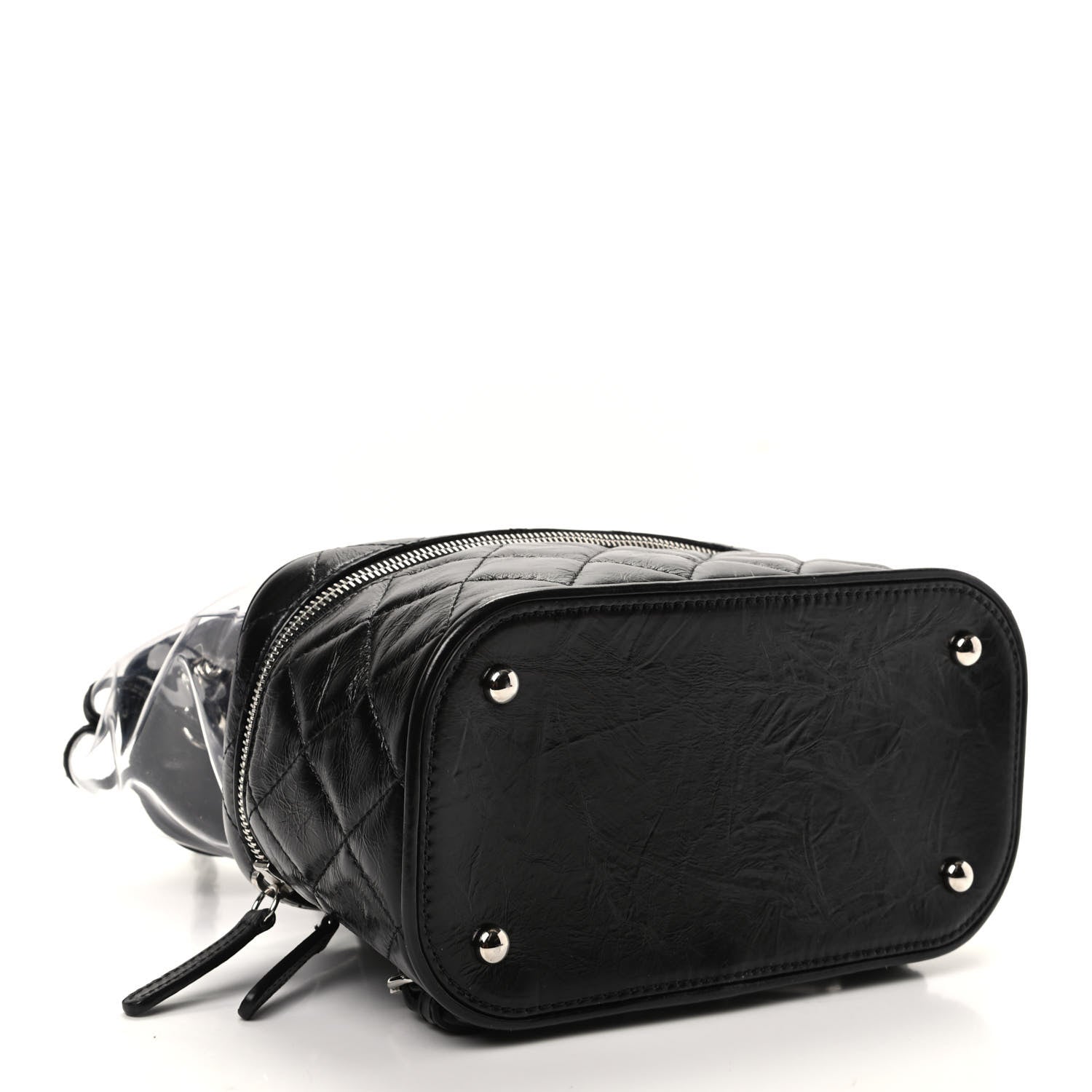 Chanel Crumpled Calfskin PVC Quilted Backpack Black 4 of 10