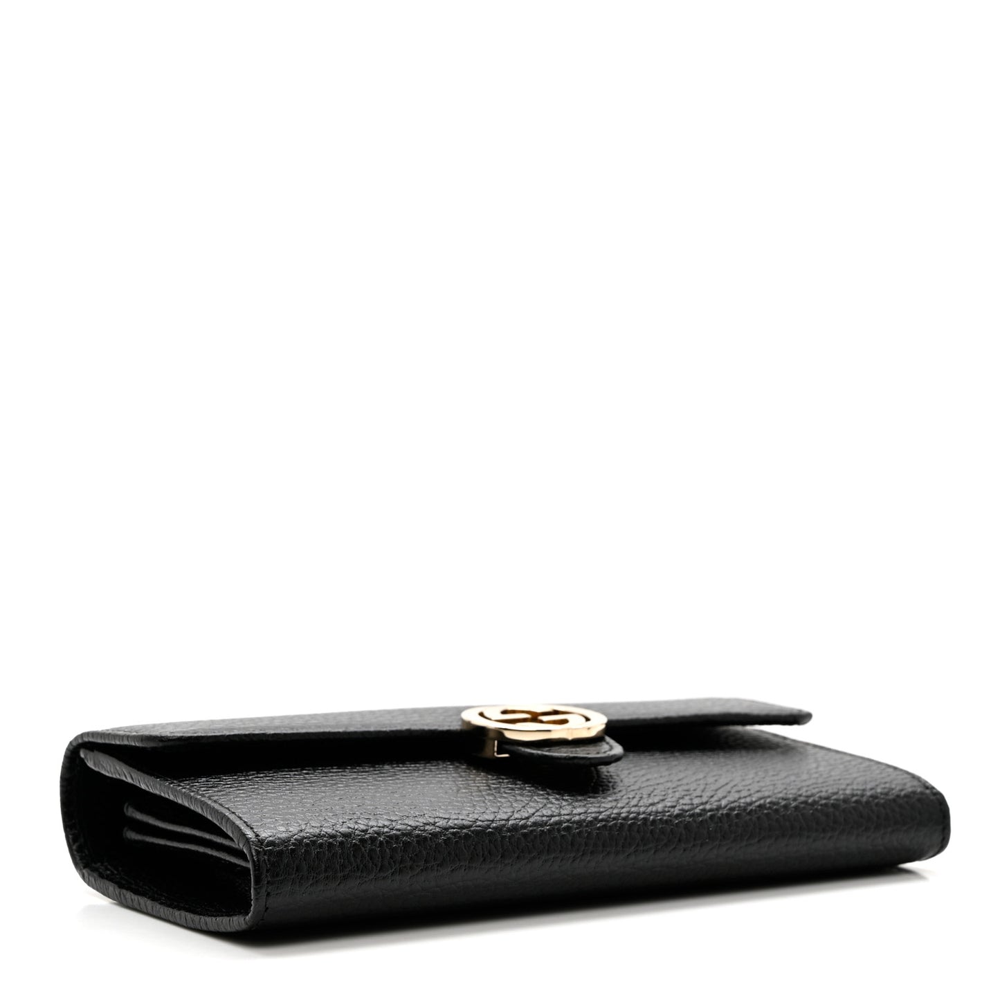 Dollar Calfskin Interlocking G Continental Wallet Black