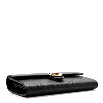Gucci Dollar Calfskin Interlocking G Continental Wallet Black 4 of 8