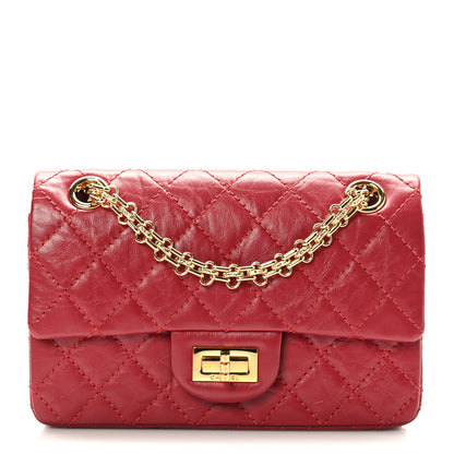 Chanel Aged Calfskin Quilted 2.55 Reissue Mini Flap Red 1 of 9