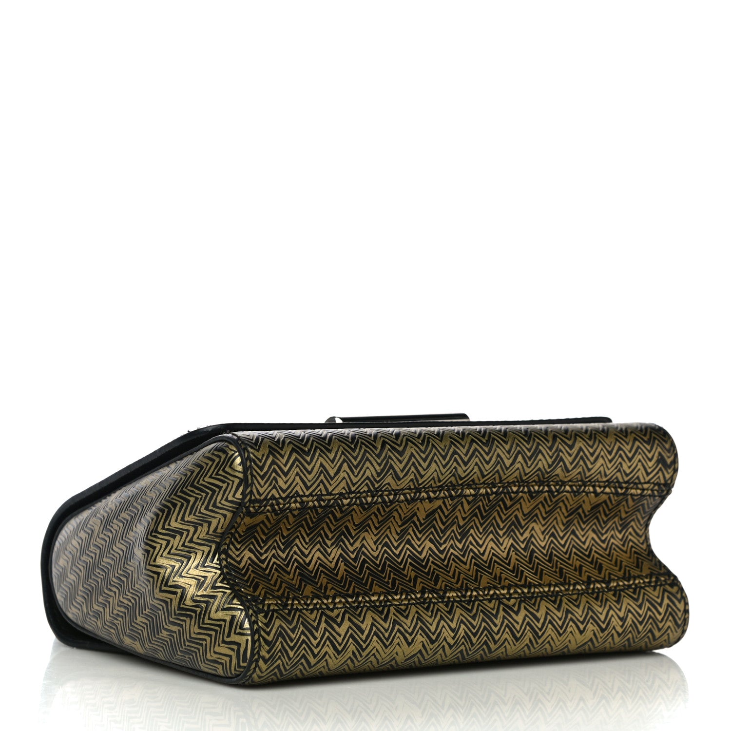 Louis Vuitton Epi Chevron Printed Twist Shoulder Bag PM Gold 4 of 11