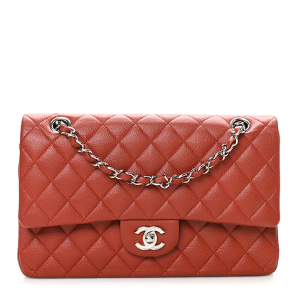 Chanel Caviar Quilted Medium Double Flap Dark Red 1 of 10