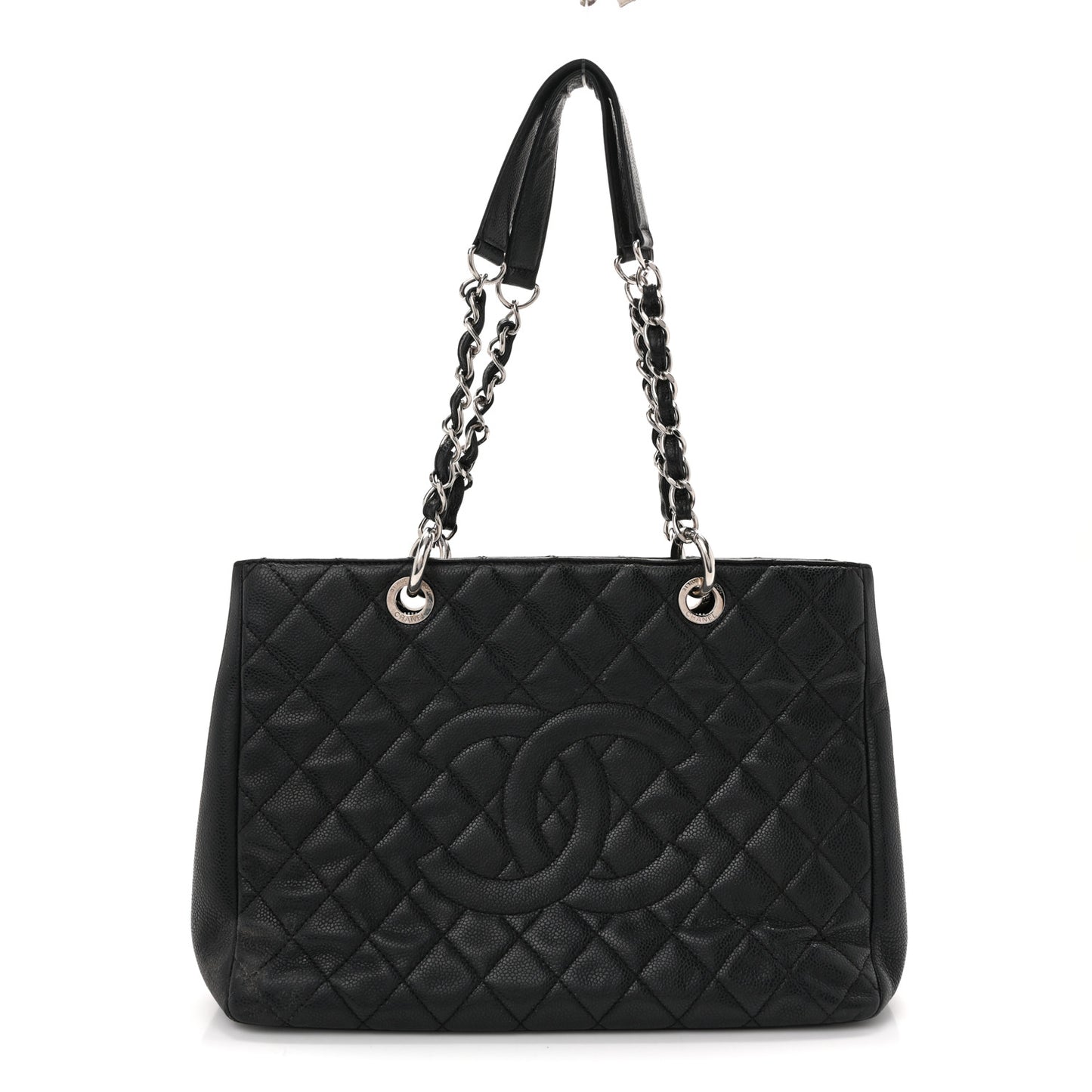 Caviar Quilted Grand Shopping Tote GST Black