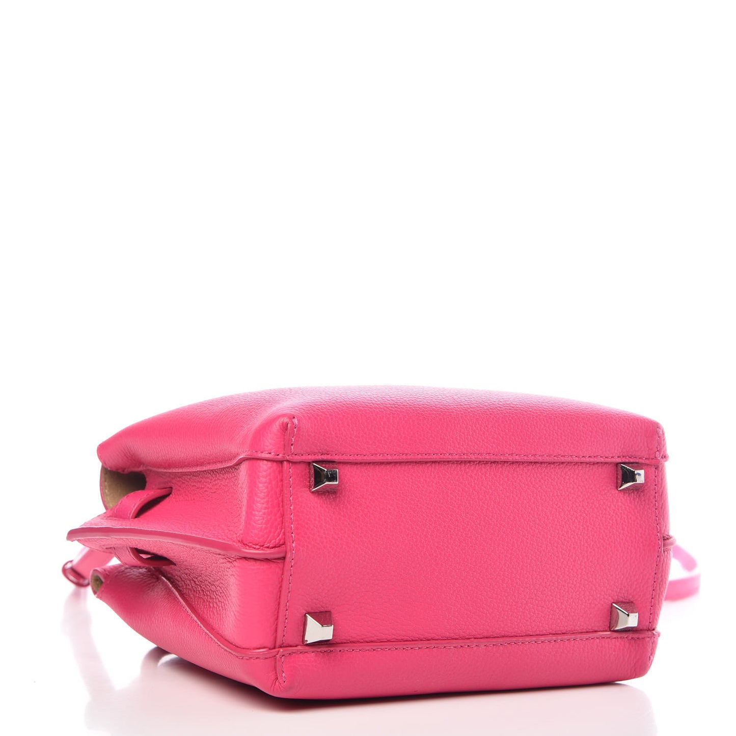 Grained Calfskin Mini Milla Tote Beetroot Pink
