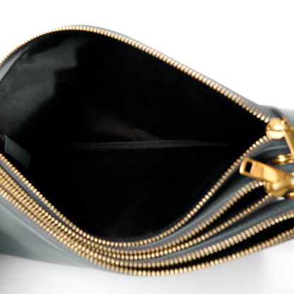 Celine Lambskin Large Trio Crossbody Bag Medium Storm 5 of 11