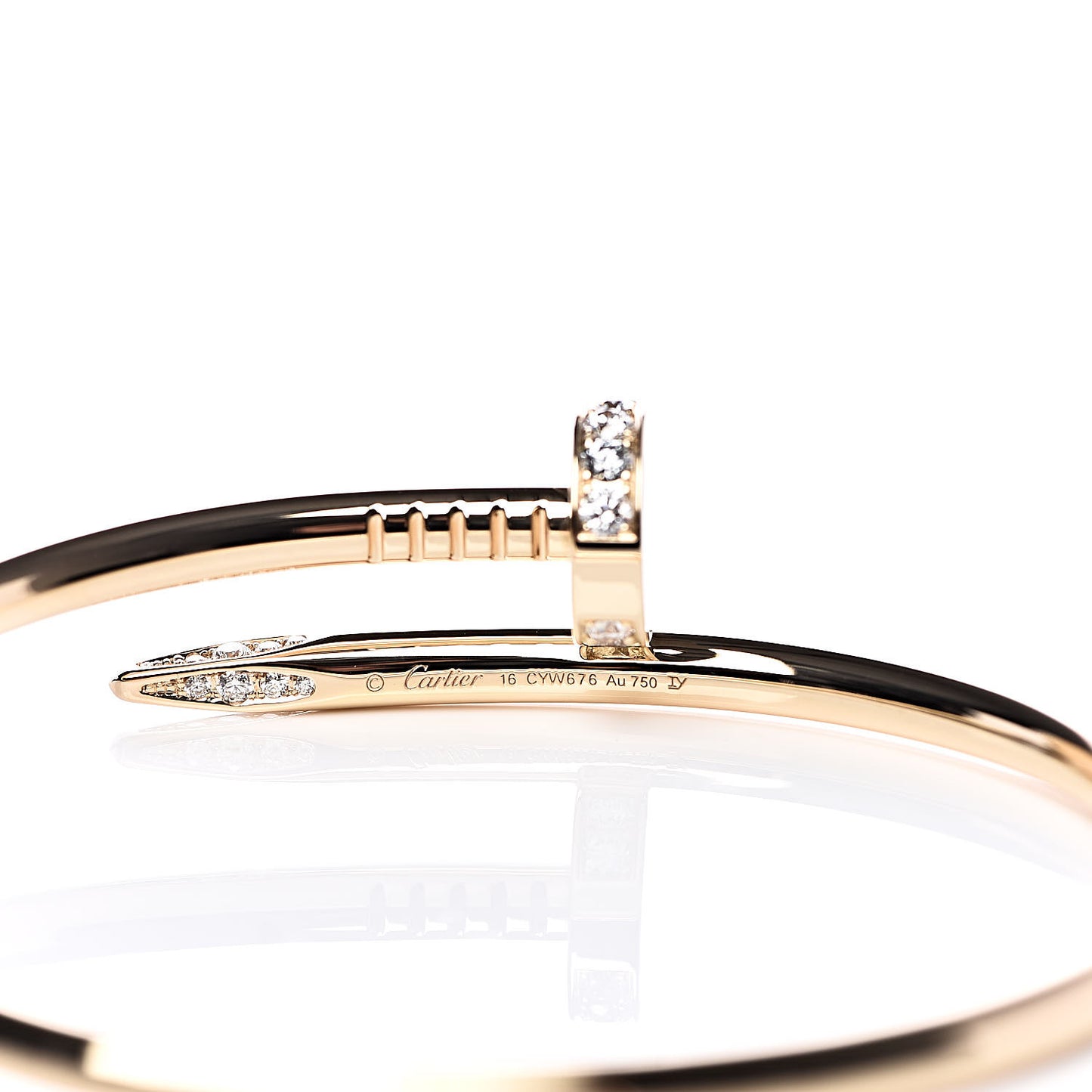 18K Yellow Gold Diamond Juste Un Clou Bracelet 16