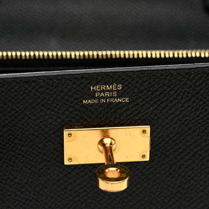 Hermes Epsom Kelly Wallet To Go Black 6 of 9
