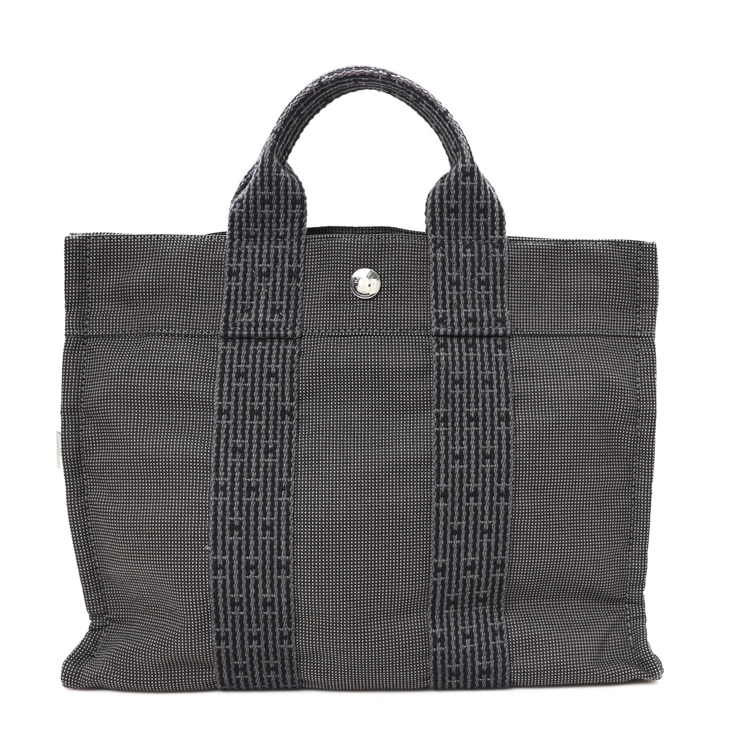 Hermes Canvas Herline PM Tote Grey 1 of 10