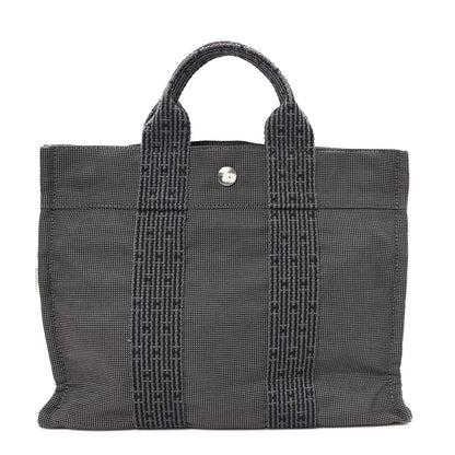 Hermes Canvas Herline PM Tote Grey 1 of 10
