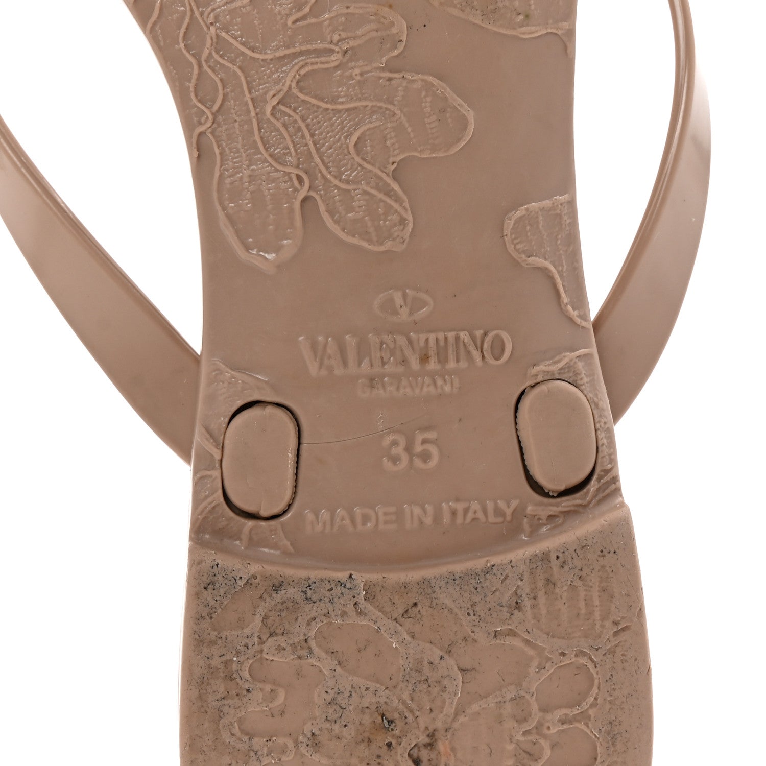 Valentino Garavani PVC Jelly Rockstud Bow Thong Sandals 35 Poudre 7 of 9