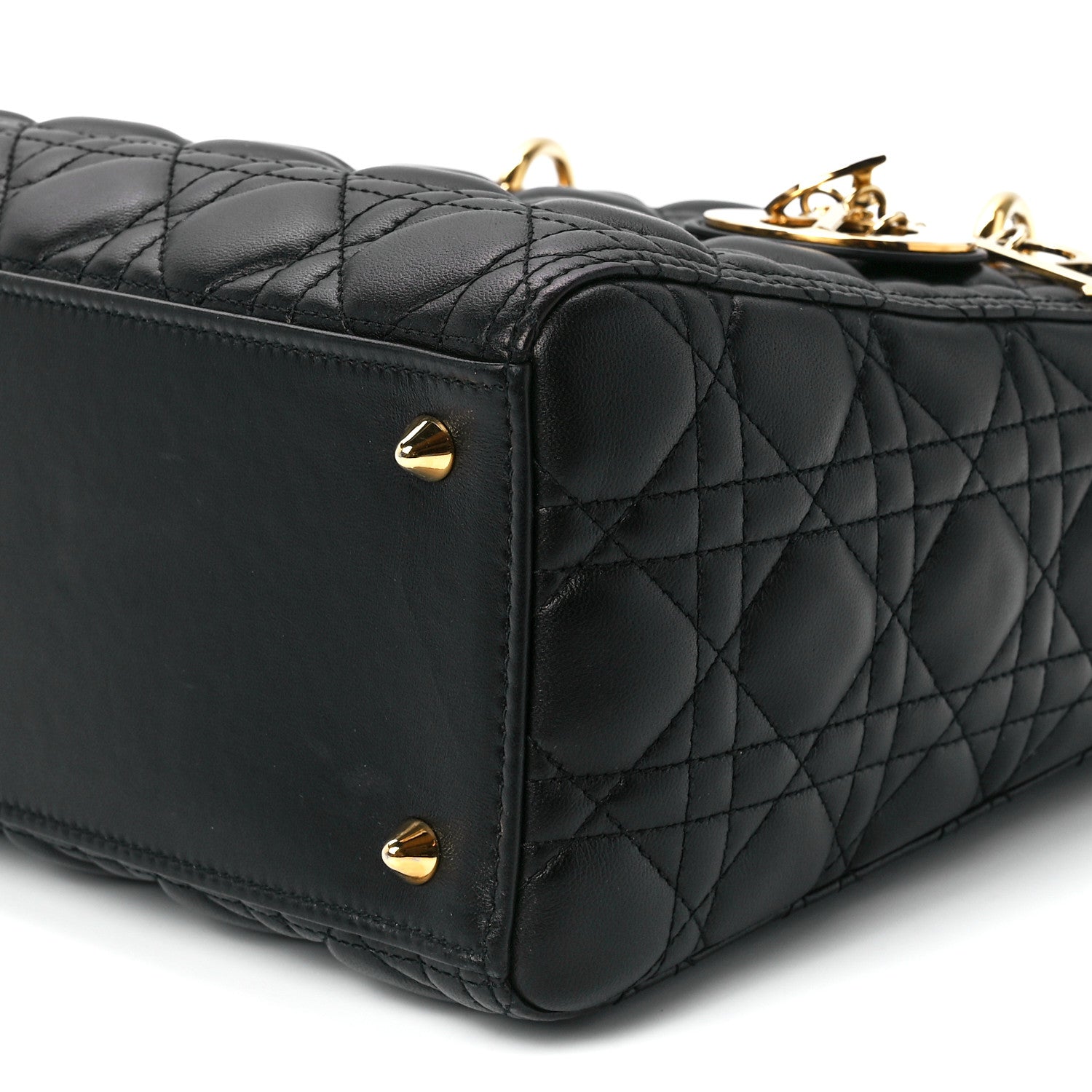 Christian Dior Lambskin Cannage Medium Lady Dior Black 11 of 11