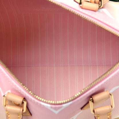 Louis Vuitton Monogram Giant By The Pool Speedy Bandouliere 25 Light Pink 6 of 15