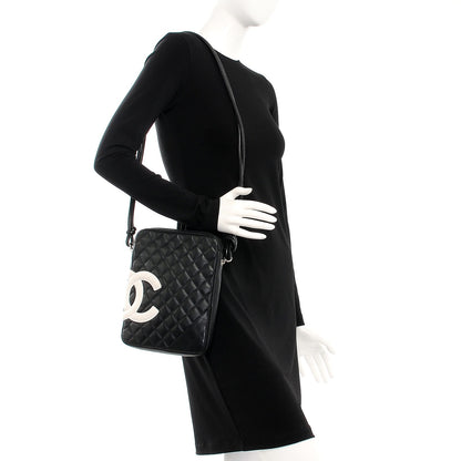 Chanel Calfskin Cambon Medium Messenger Black White 2 of 9