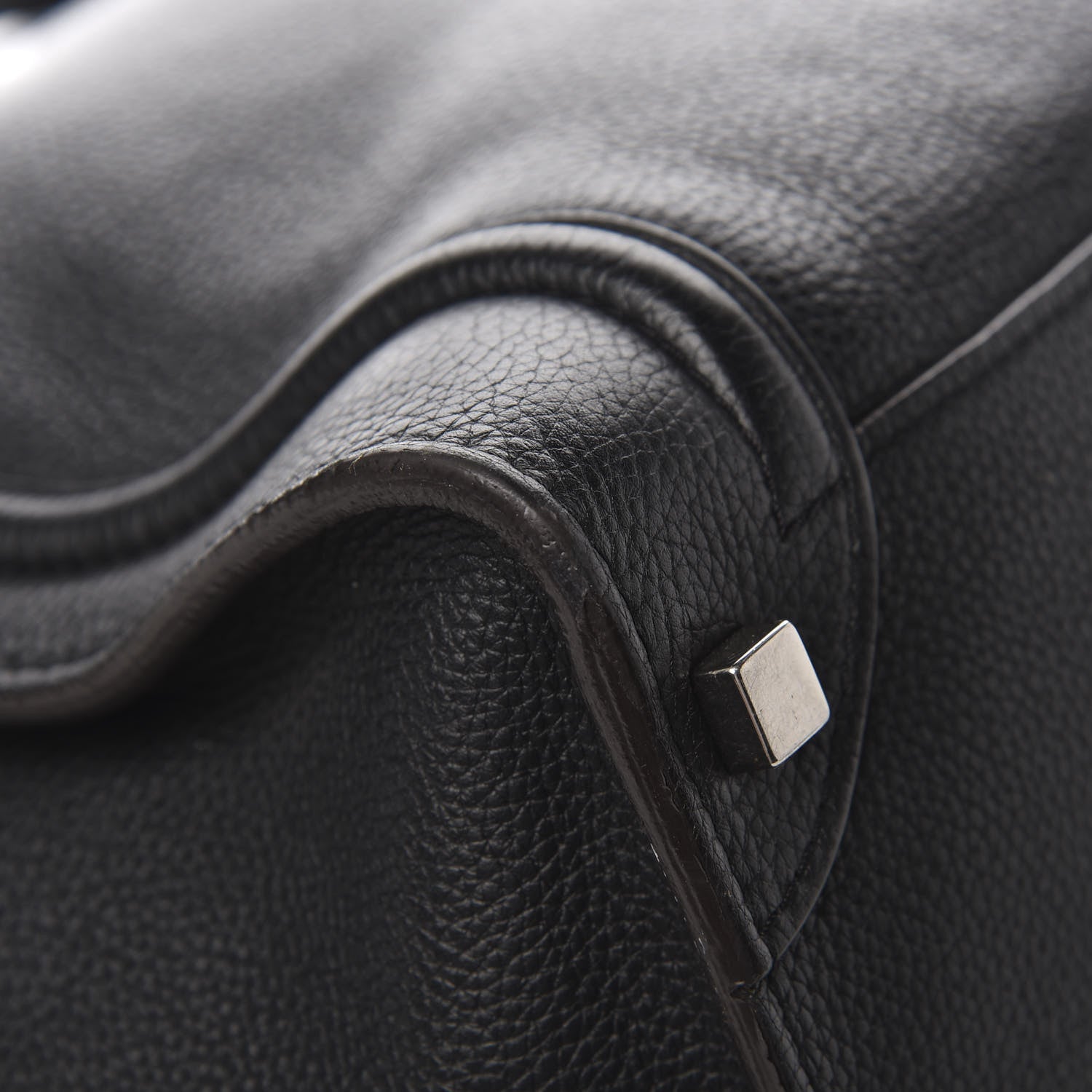 Celine Drummed Calfskin Shoulder Luggage Black 10 of 11