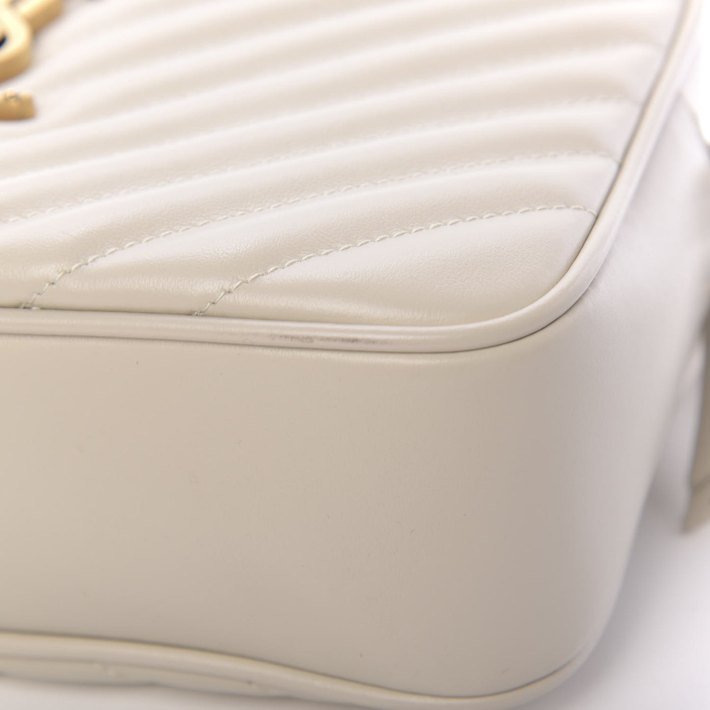 Calfskin Matelasse Monogram Lou Camera Bag Crema Soft